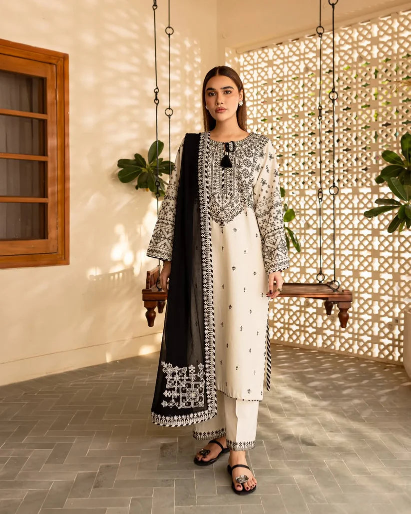 AAINA EMBROIDED 3 PC