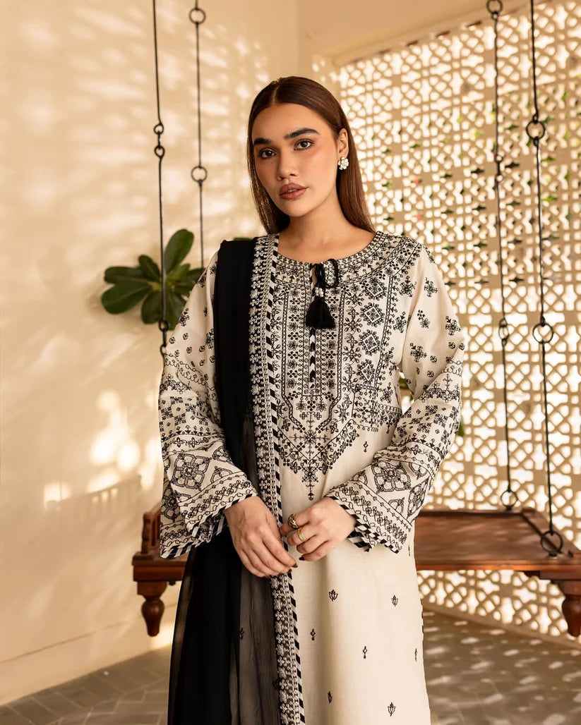 AAINA EMBROIDED 3 PC