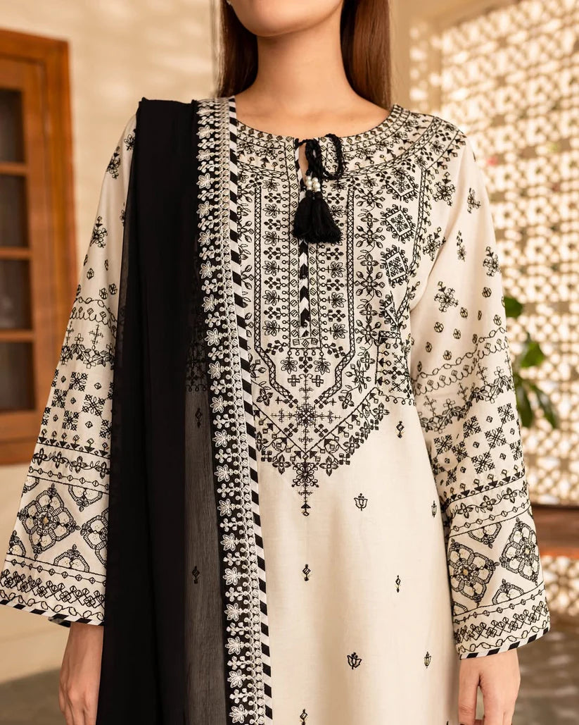 AAINA EMBROIDED 3 PC