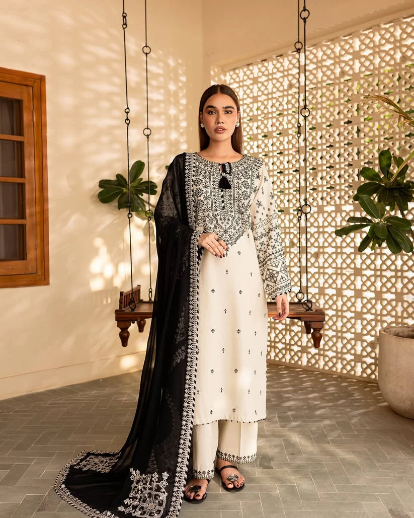 AAINA EMBROIDED 3 PC