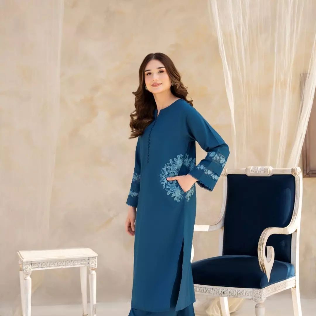 Ella  Embroidery Stitched 2pc