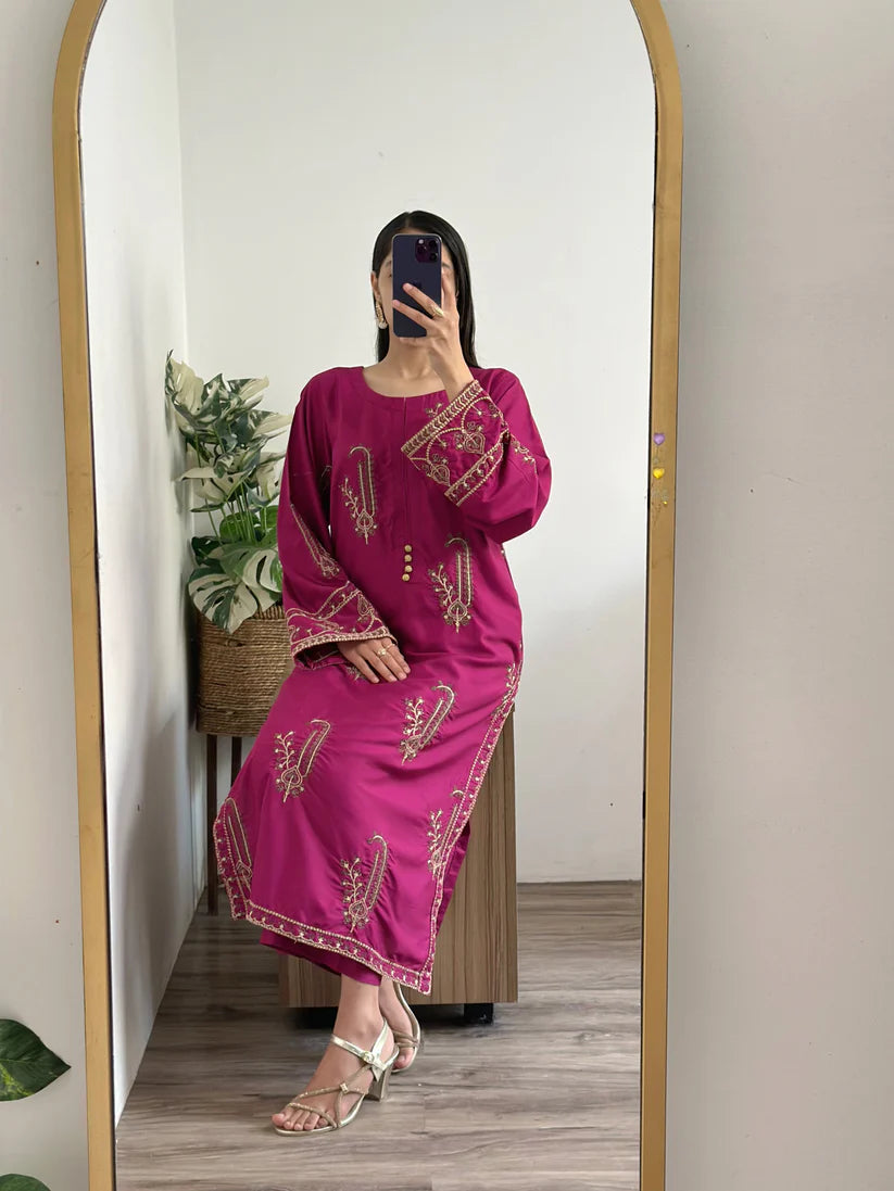 Jasmine Embroidery 2pc
