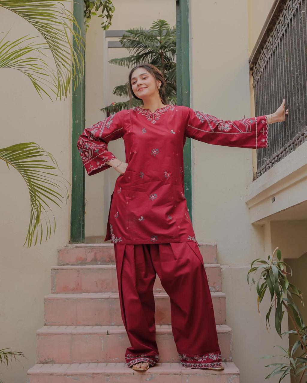 RUBY FARSHI SHALWA EMBROIDED 2 PC