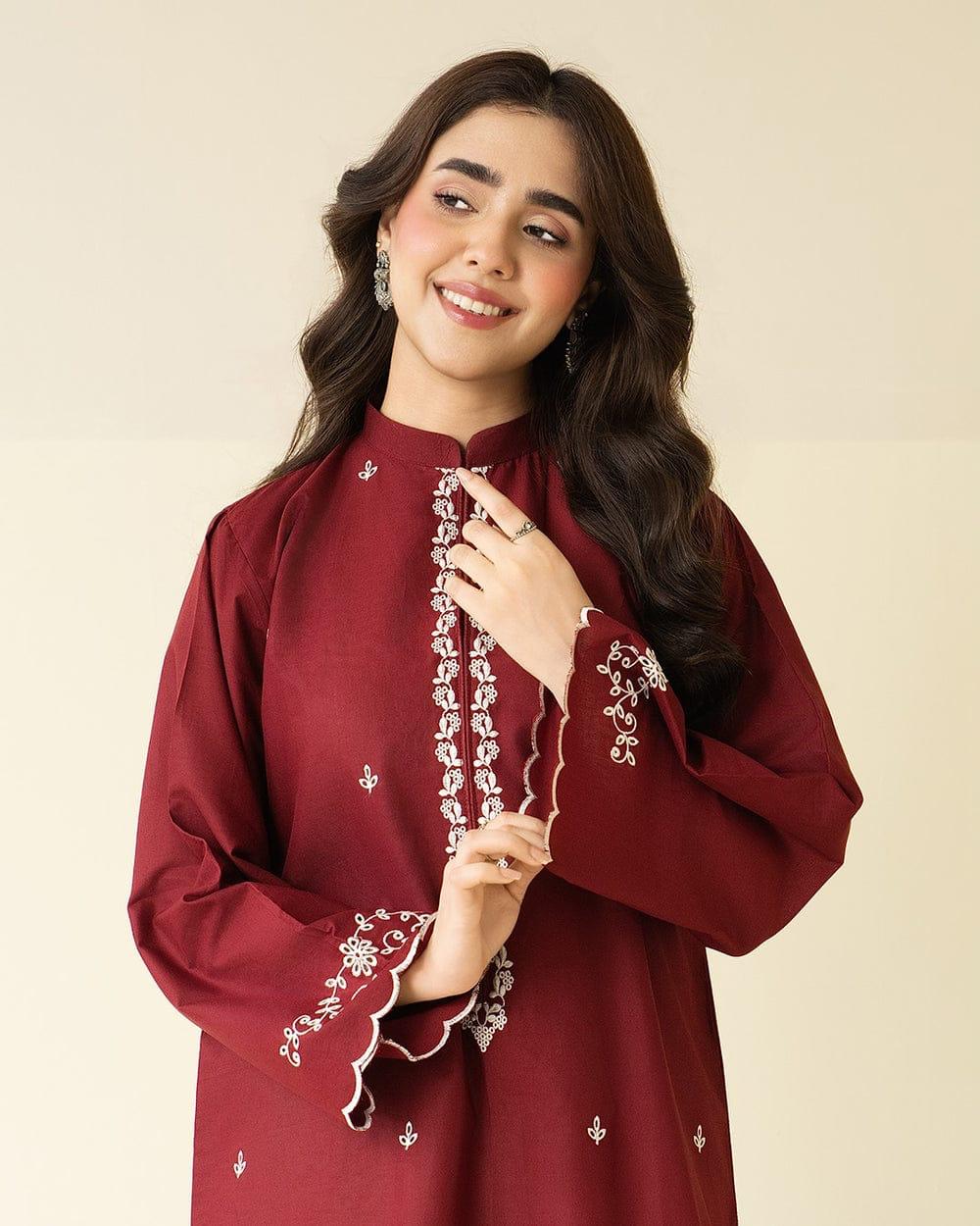 Mulberry Embroided 2 pc