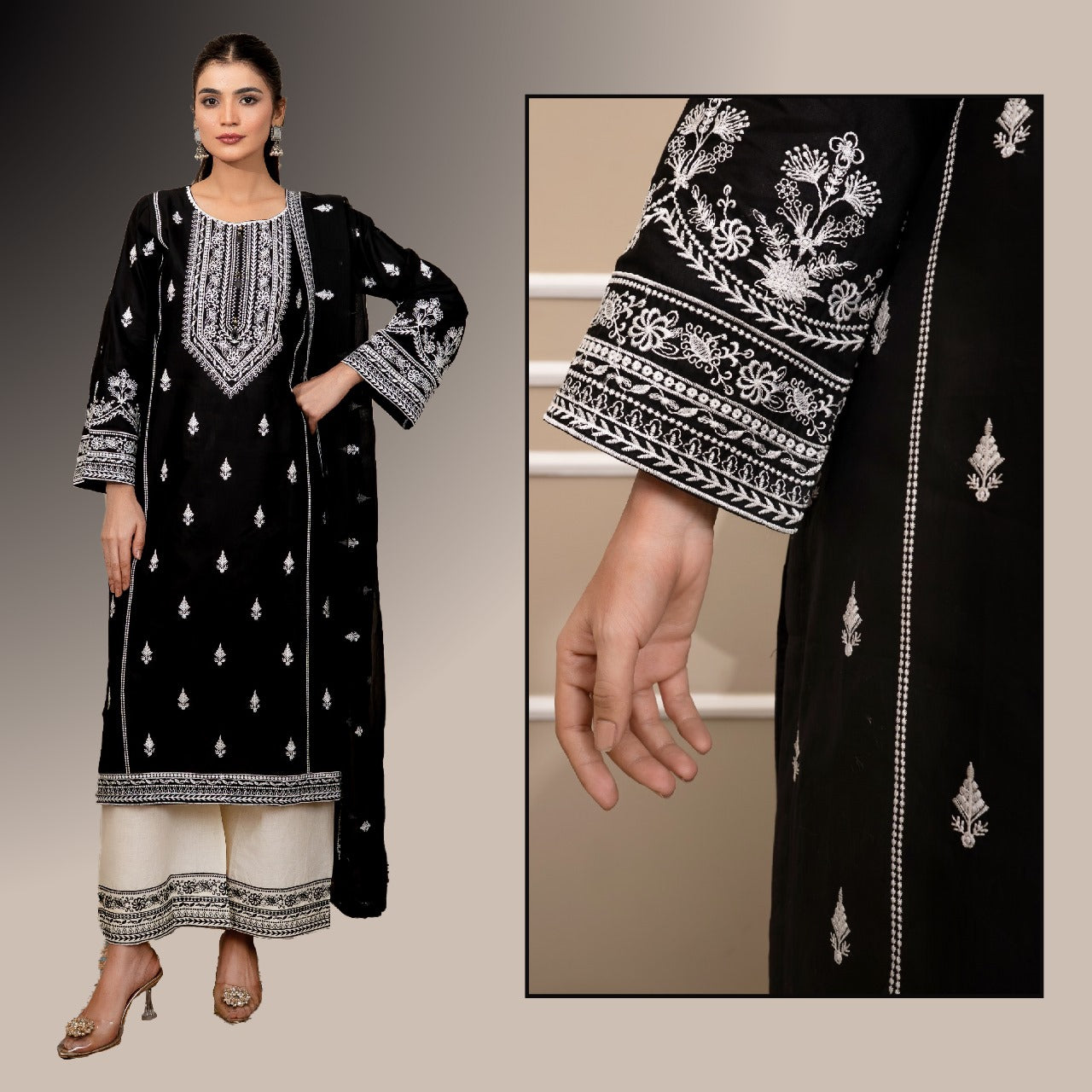 GREACE EMBROIDED 3 PC