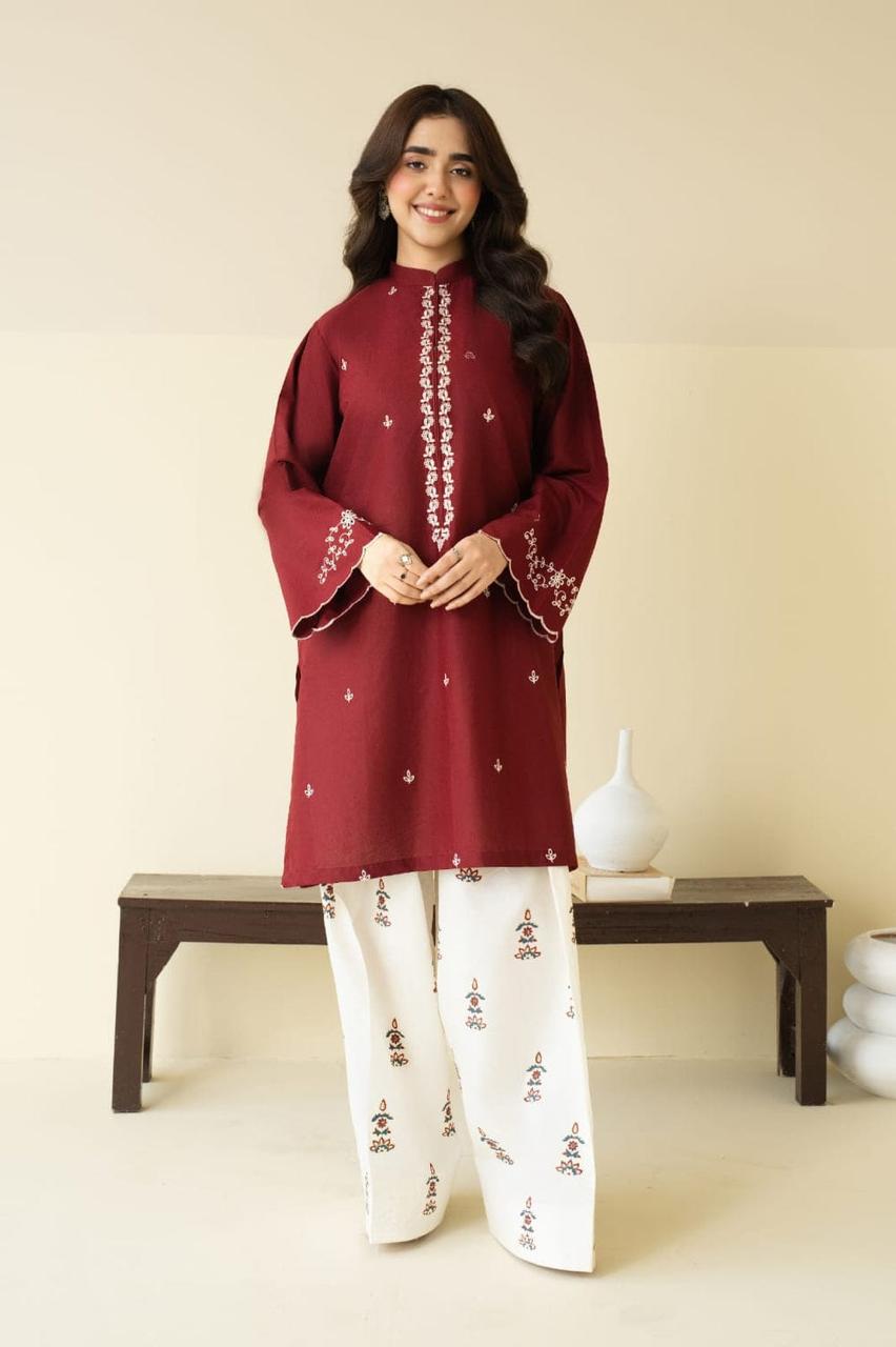 Mulberry Embroided 2 pc