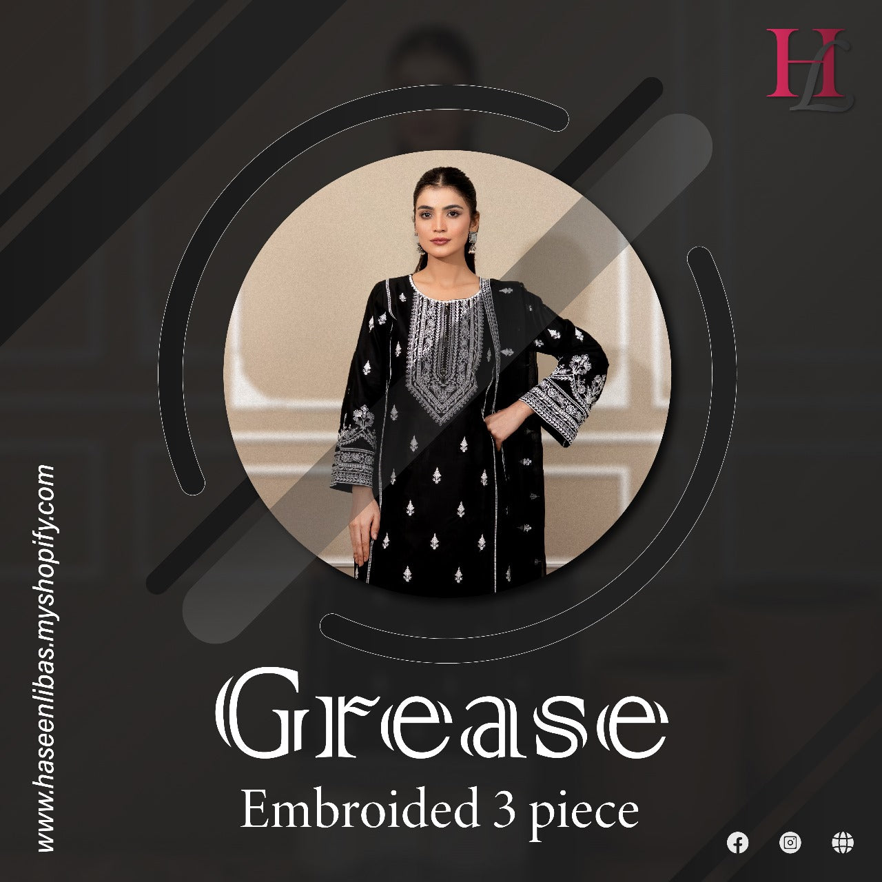 GREACE EMBROIDED 3 PC