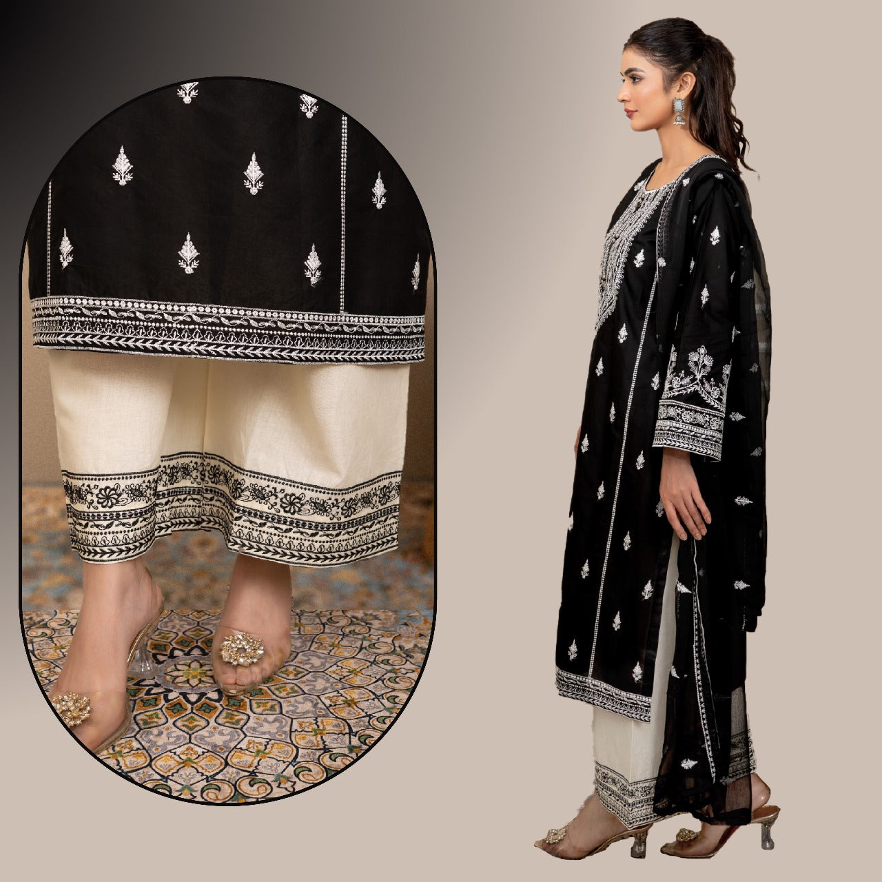 GREACE EMBROIDED 3 PC
