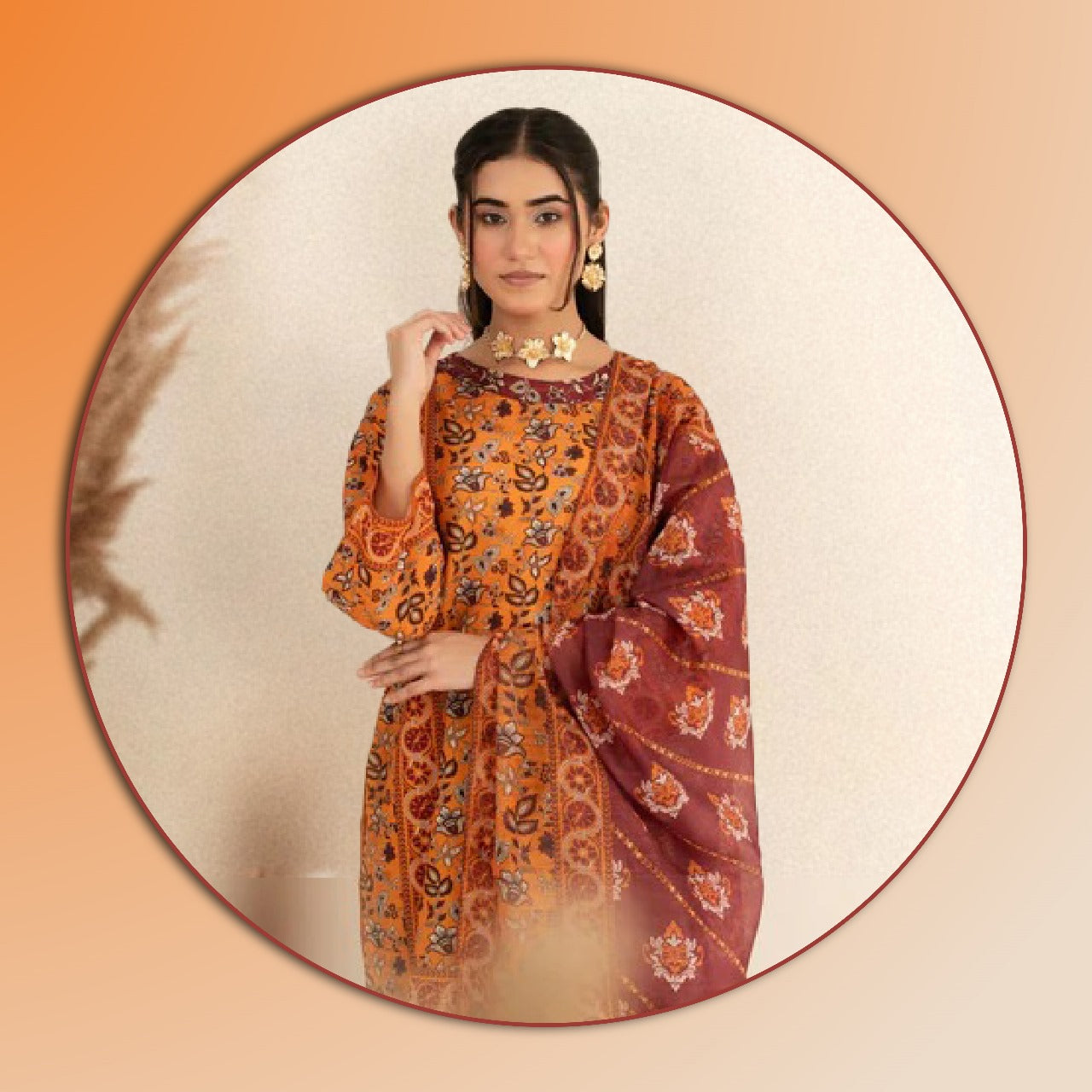 Regal Rust 3 pc stitched