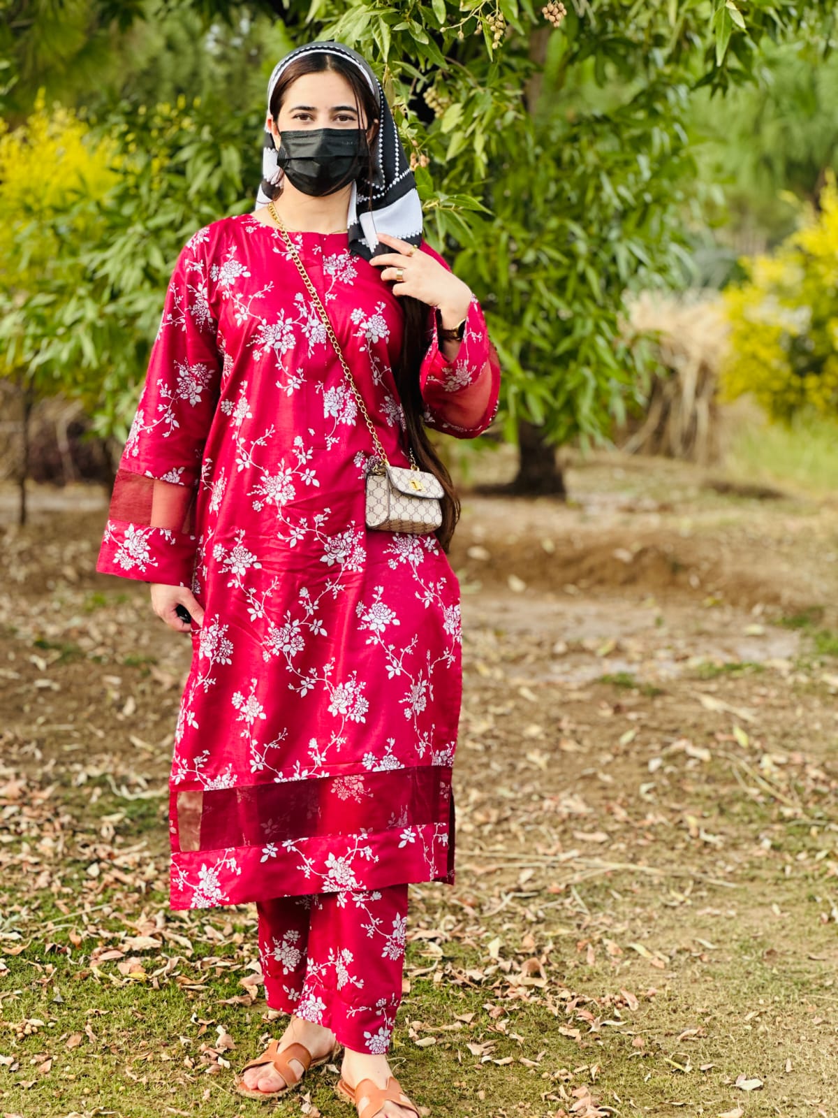 Maroon floral printed Co-Ord sets
