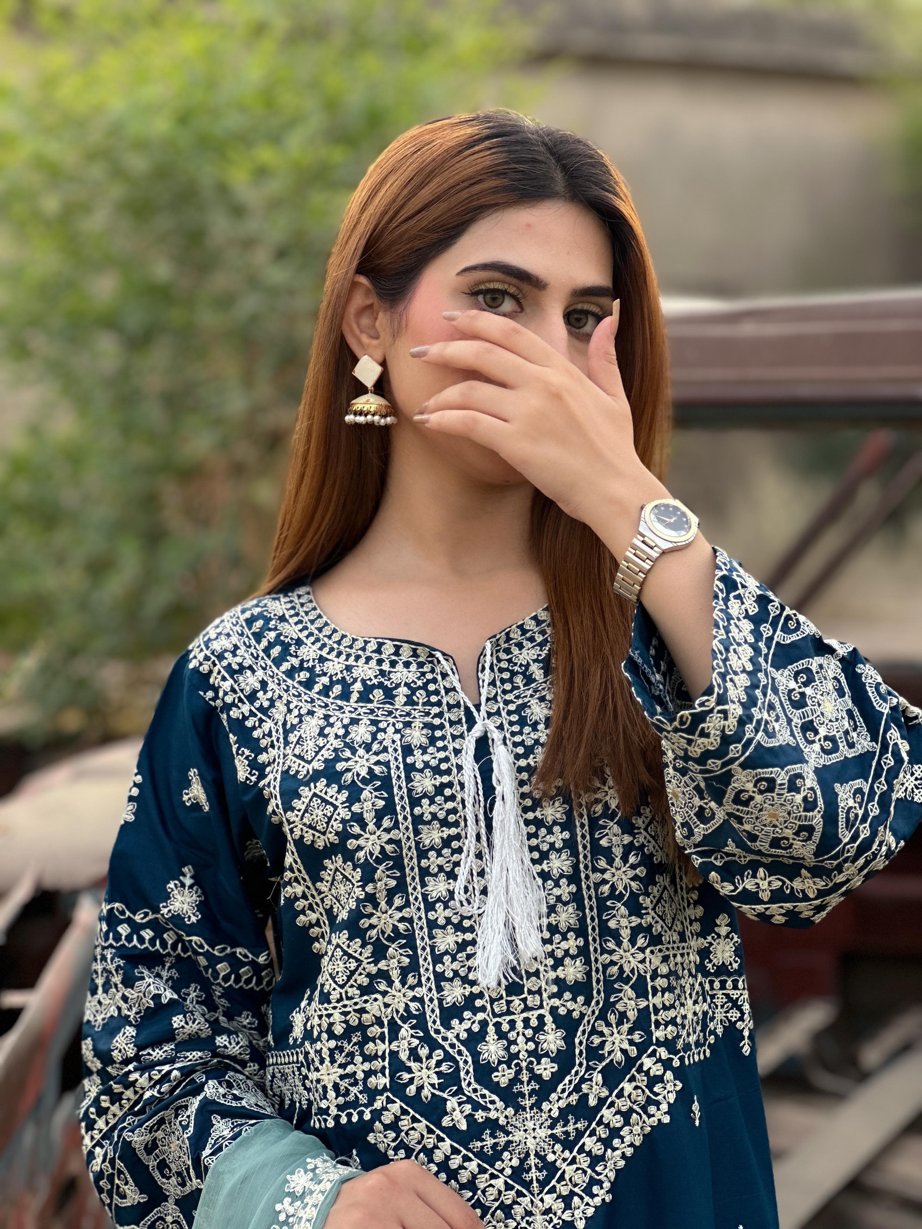 AAINA ZINC  EMBROIDED 3 PC